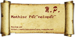 Mathisz Pénelopé névjegykártya